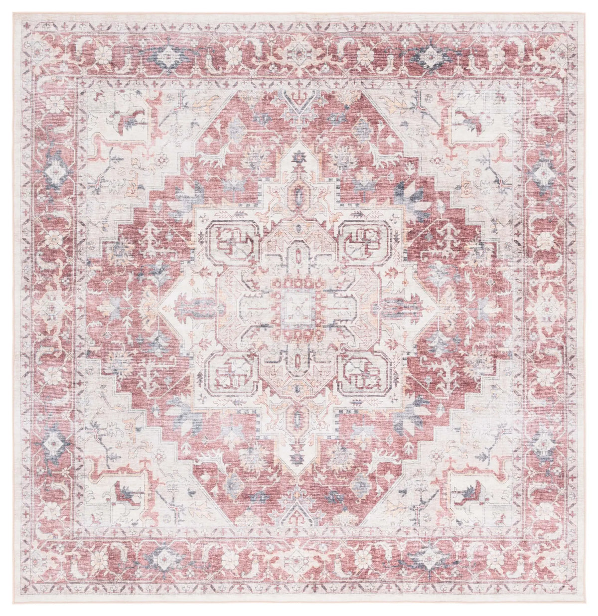Safavieh Arizona 6'-0" x 6'-0" Rug in Rust / Beige