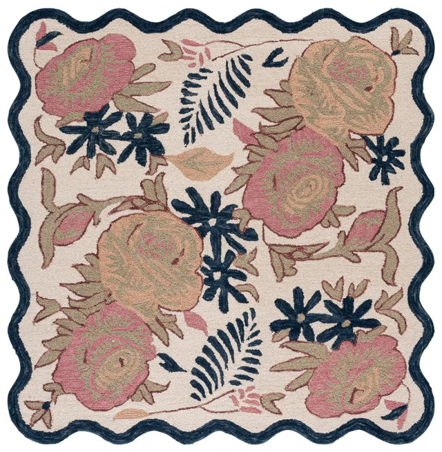 Safavieh Jardin 6'-0" x 6'-0" Rug in Ivory / Blue