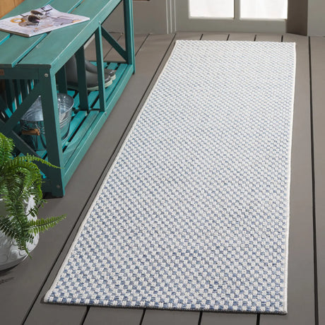 Safavieh Sisal All-Weather 2'-2" x 11'-0" Rug in Blue / Ivory