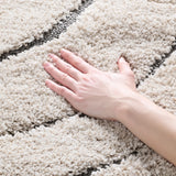 Safavieh Florida Shag 4'-0" x 6'-0" Rug in Cream / Grey