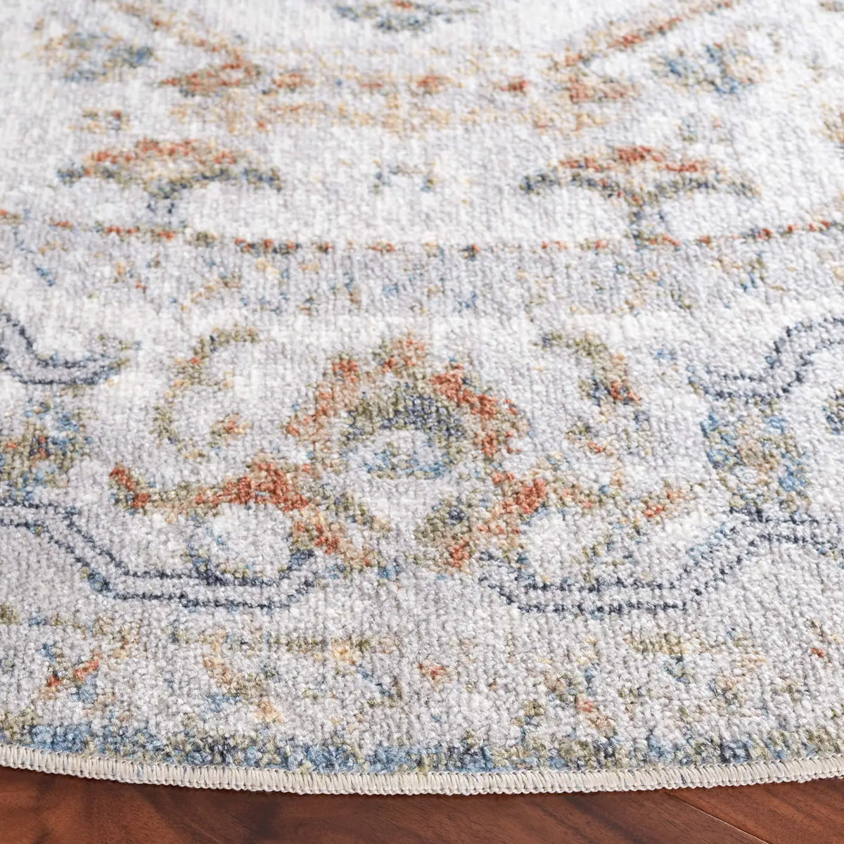 Safavieh Baltimore 6'-7" x 6'-7" Rug in Light Grey / Rust