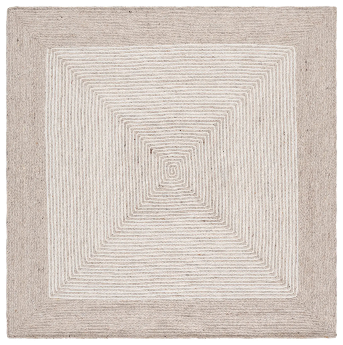 Safavieh Braided 6'-0" x 6'-0" Rug in Beige / Ivory