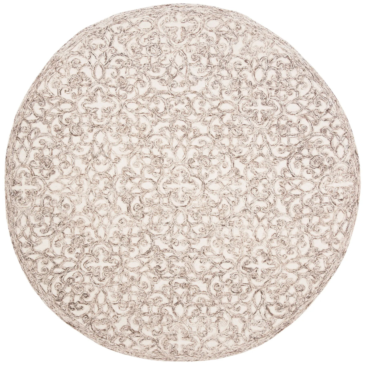 Safavieh Trace 6'-0" x 6'-0" Rug in Brown / Ivory