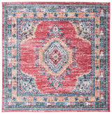Safavieh Madison 6'-7" x 6'-7" Rug in Orange / Light Blue
