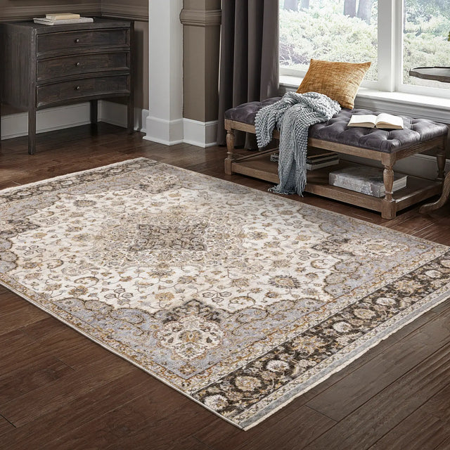Oriental Weavers Sphinx Maharaja 660J1 Ivory/Blue Rugs - room scene