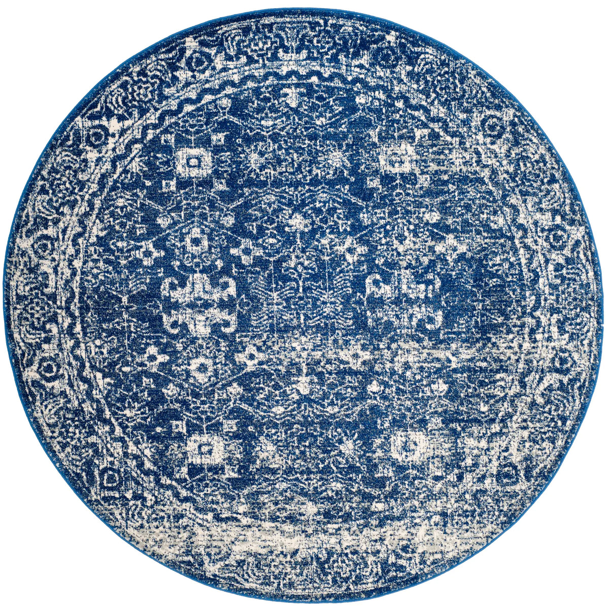 Safavieh Evoke 5'-3" x 5'-3" Rug in Navy / Ivory