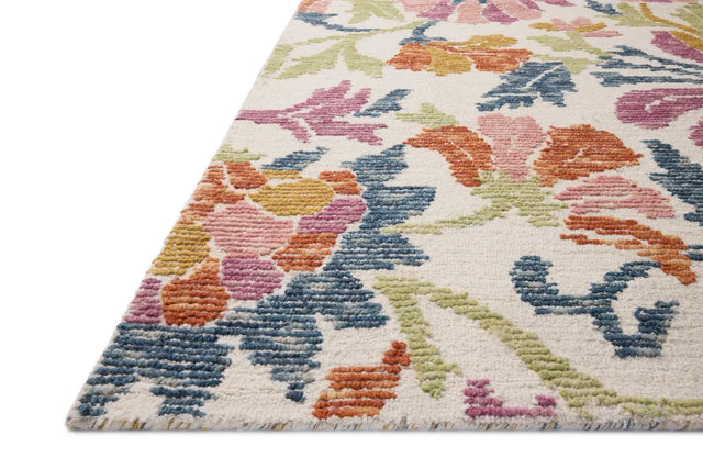 Loloi Tilly TIL-02 Ivory / Multi Rug - rug corner