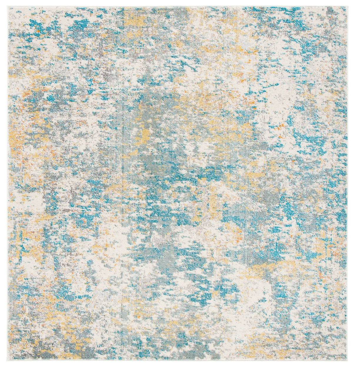 Safavieh Madison 6'-7" x 6'-7" Rug in Teal / Gold
