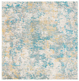 Safavieh Madison 6'-7" x 6'-7" Rug in Teal / Gold