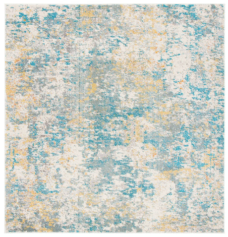 Safavieh Madison 6'-7" x 6'-7" Rug in Teal / Gold