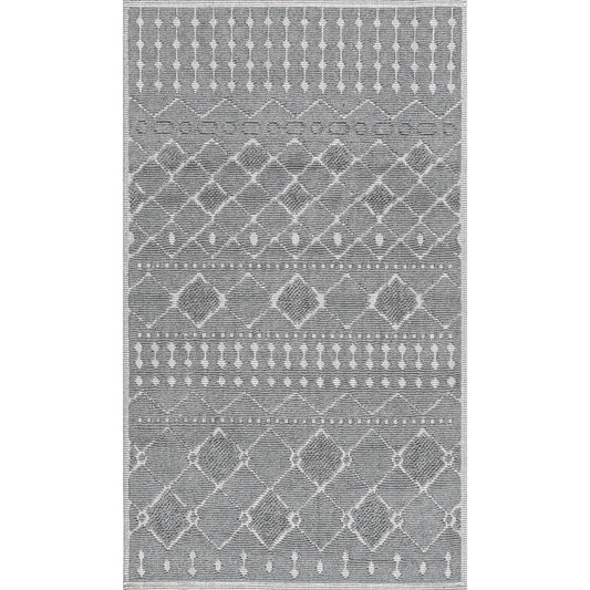 Nuloom Maverick Textured Moroccan Psko04A Gray Area Rug