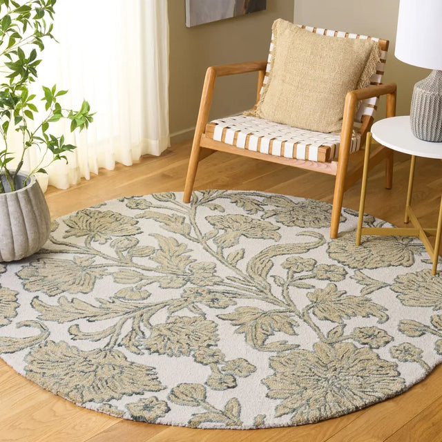 Safavieh Jardin 6'-0" x 6'-0" Rug in Ivory / Green