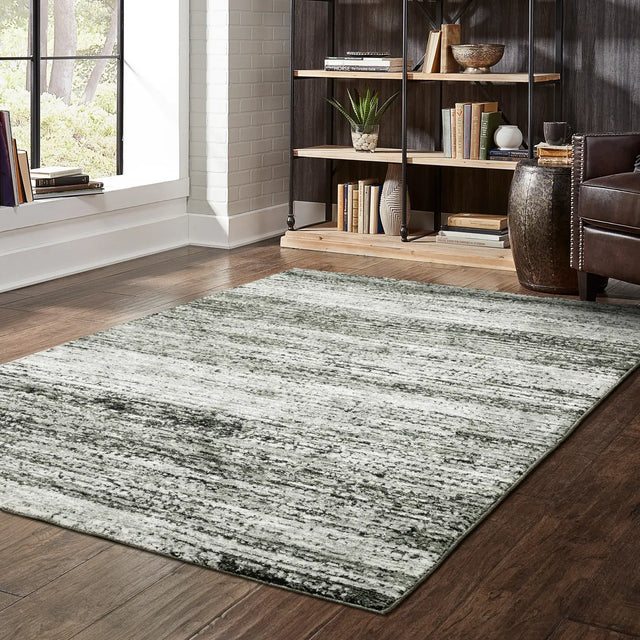 Oriental Weavers Sphinx Atlas 8037G Ash/Charcoal Rugs - room scene