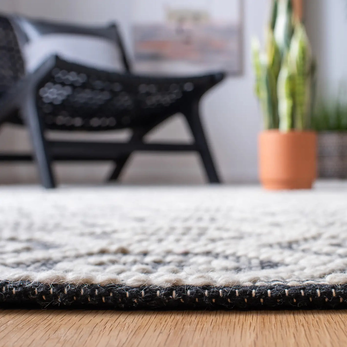 Safavieh Natura 4'-0" x 6'-0" Rug in Ivory / Black