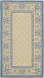 Safavieh Courtyard 2'-0" x 3'-7" Rug in Natural / Blue