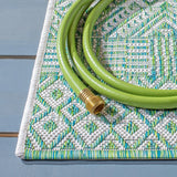 Safavieh Courtyard 4'-0" x 5'-7" Rug in Ivory / Green