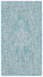 Safavieh Courtyard 2'-0" x 3'-7" Rug in Aqua / Grey