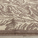 Safavieh Courtyard 2'-3" x 6'-7" Rug in Natural / Chocolate