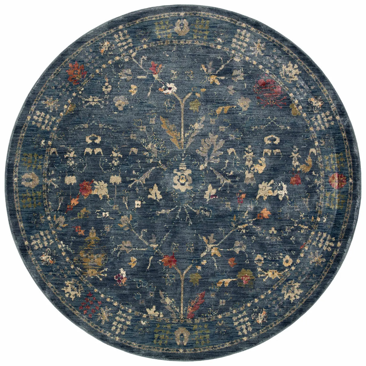 Loloi Giada Gia-06 Denim/Multi Rugs - round flat