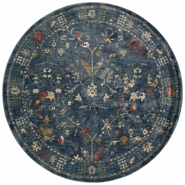 Loloi Giada Gia-06 Denim/Multi Rugs - round flat