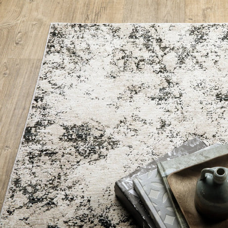 Oriental Weavers Sphinx Nebulous 561E9 Ivory/ Grey Rugs - corner detail