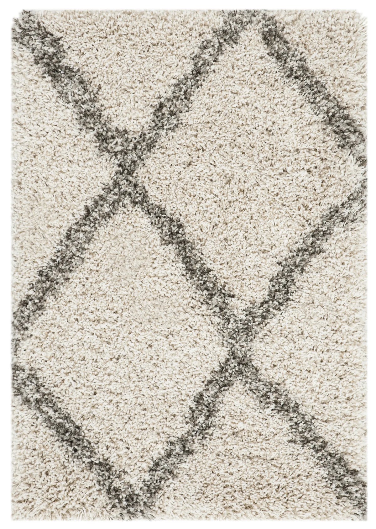 Safavieh Hudson Shag 2'-0" x 3'-0" Rug in Ivory / Grey