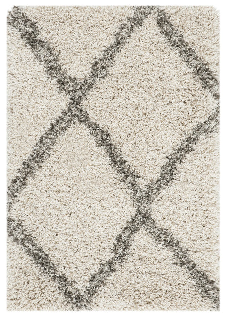 Safavieh Hudson Shag 2'-0" x 3'-0" Rug in Ivory / Grey