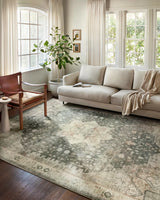 Loloi Rosette Ros-09 Slate/Ivory Rugs - room scene 1