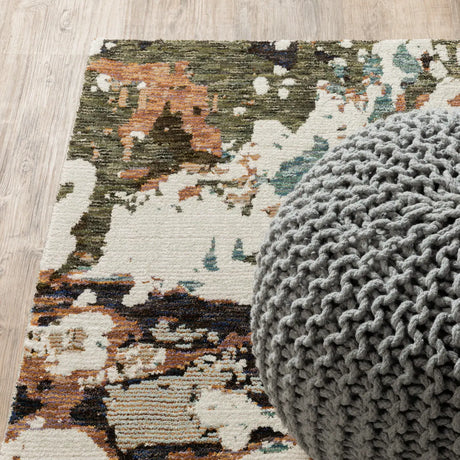 Oriental Weavers Sphinx Evolution 0981A Ivory/ Multi Rugs - corner detail