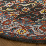 Safavieh Heritage 6'-0" x 6'-0" Rug in Charcoal / Ivory