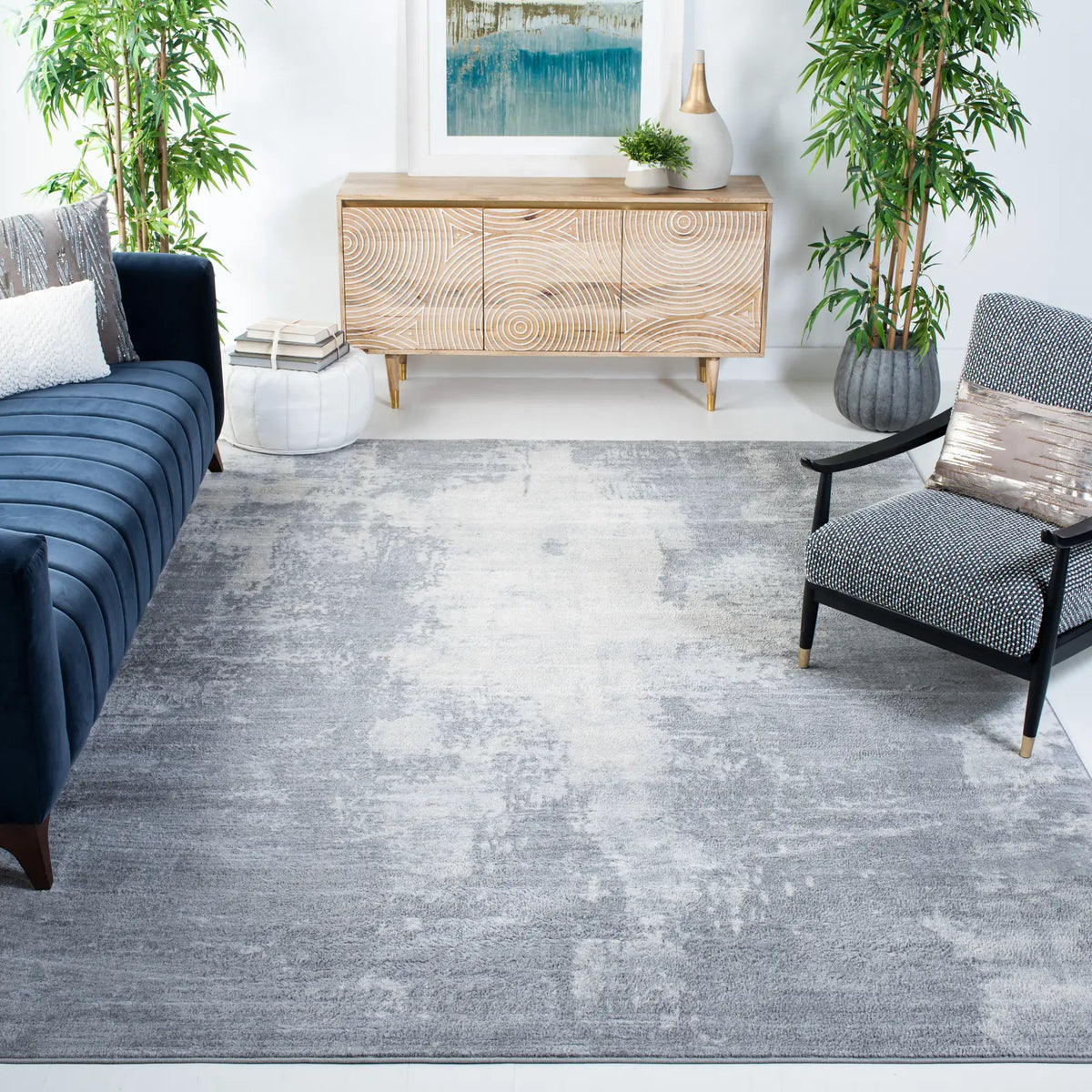Safavieh Jasper 100 10'-0" x 13'-0" Rug in Light Grey / Ivory
