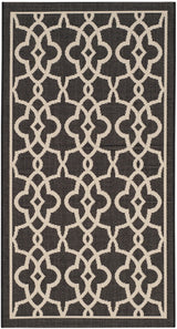 Safavieh Courtyard 2'-7" x 5'-0" Rug in Black / Beige