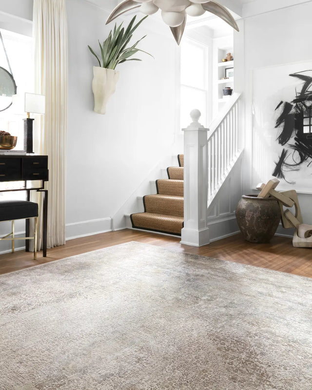 Loloi Sienne Sie-01 Ivory / Pebble Rugs - room scene 1