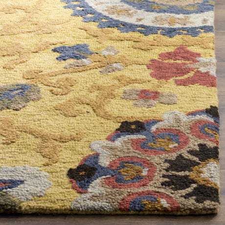 Safavieh Blossom 5'-0" x 8'-0" Rug in Gold / Multi