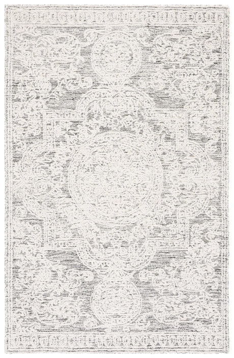 Safavieh Abstract 4'-0" x 6'-0" Rug in Ivory / Charcoal