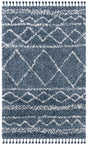 Safavieh Pro Lux Shag 400 4'-0" x 6'-0" Rug in Blue / Ivory