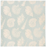 Safavieh Courtyard 6'-7" x 6'-7" Rug in Aqua / Beige