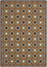 Safavieh Veranda 5'-3" x 7'-7" Rug in Chocolate / Terracotta