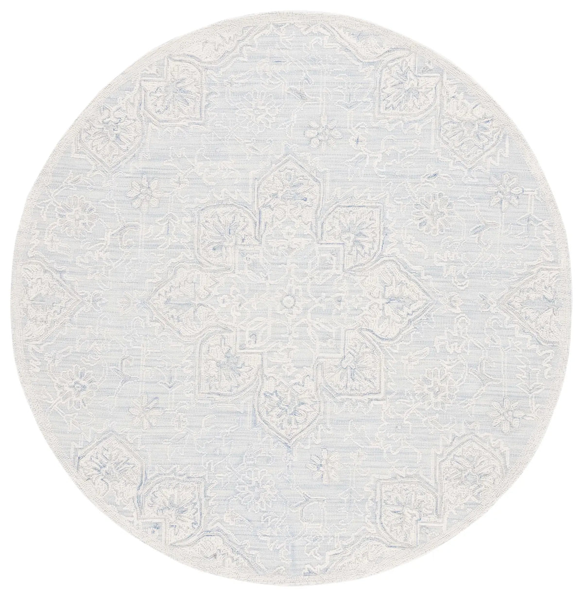 Safavieh Trace 6'-0" x 6'-0" Rug in Light Blue / Ivory