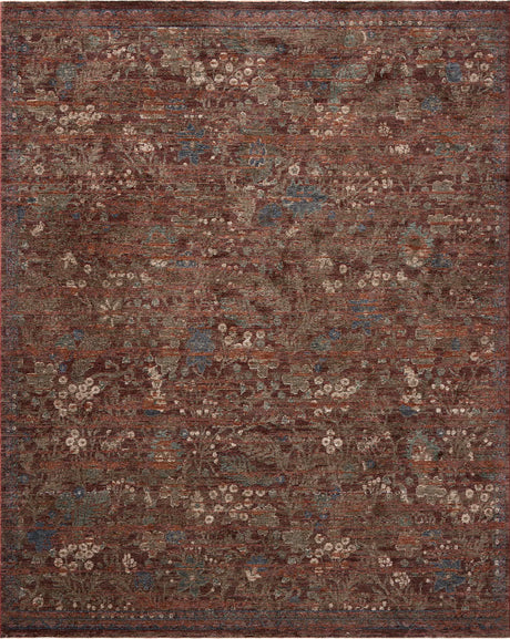 Loloi Winchester WNC-08 Traditional Power Loomed Ruby, Mushroom Rug - main flat