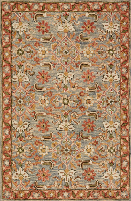 Loloi Victoria Vk-10 Slate / Terracotta Rugs - main flat