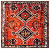 Safavieh Vintage Hamadan 6'-7" x 6'-7" Rug in Orange / Red