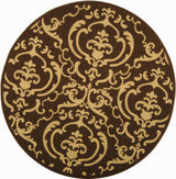 Safavieh Courtyard 5'-3" x 5'-3" Rug in Chocolate / Natural