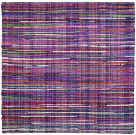Safavieh Rag Rug 6'-0" x 6'-0" Rug in Purple / Multi