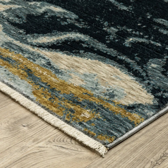 Oriental Weavers Sphinx Capella CAP10 Blue Rugs - corner detail