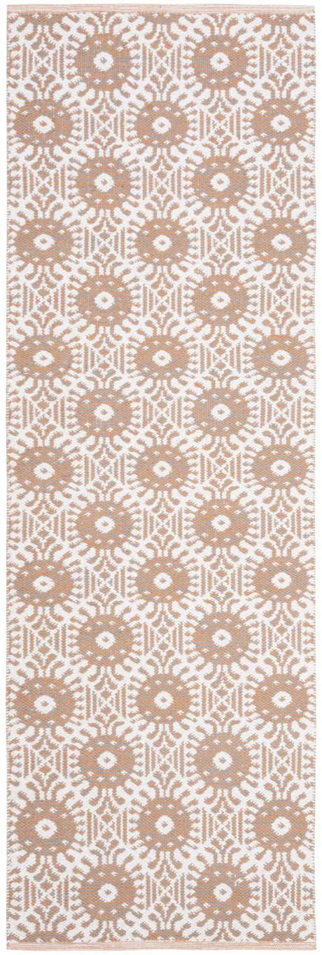 Safavieh Montauk 2'-3" x 7'-0" Rug in Orange / Ivory