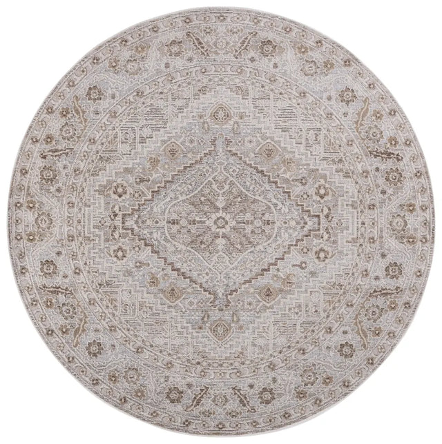 Safavieh Miranda 6'-6" x 6'-6" Rug in Beige / Grey Ivory