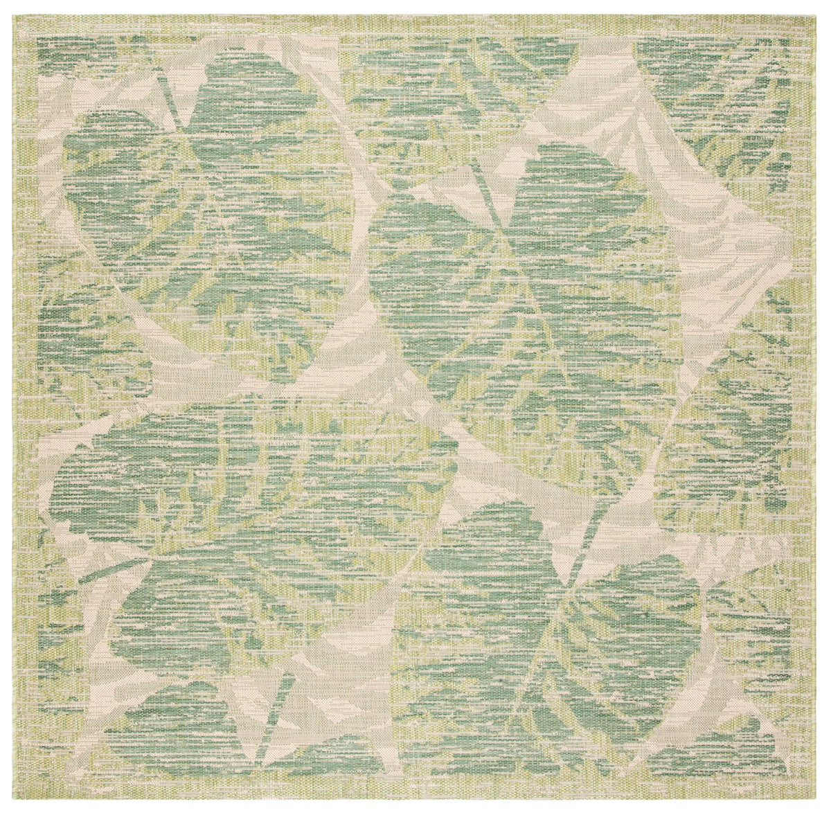 Safavieh Courtyard 6'-7" x 6'-7" Rug in Green / Beige