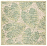 Safavieh Courtyard 6'-7" x 6'-7" Rug in Green / Beige
