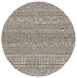 Safavieh Courtyard 6'-7" x 6'-7" Rug in Grey / Olive Green